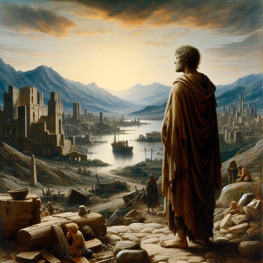 遗民泪尽胡尘里，南望王师又一年。