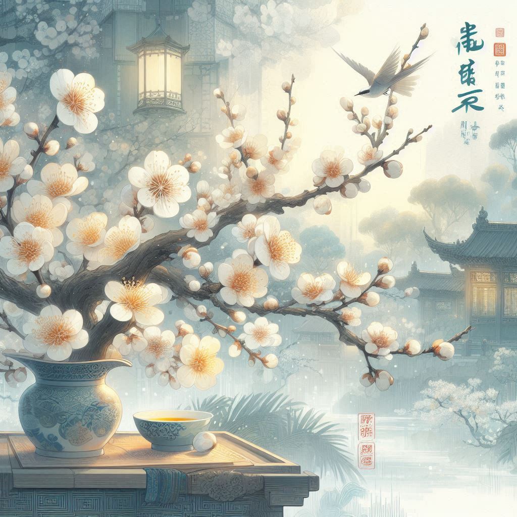 小雨空帘，无人深巷，已早杏花先卖。